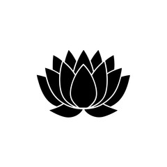 creative details floating lotus icon vector Illustration