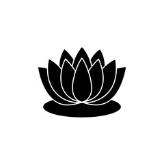 creative details floating lotus icon vector Illustration