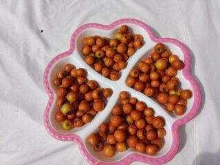 Ziziphus mauritiana fruit or fruit of Indian jujube or Chinese date