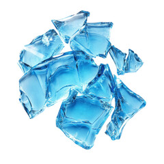Obraz premium ice cubes isolated on white background