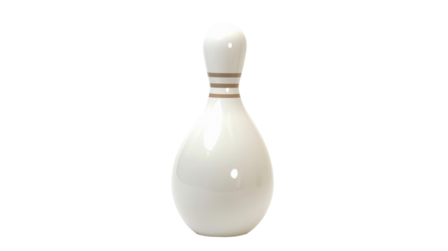 Bowling pin on transparent