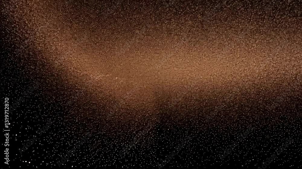 Poster dazzling golden triple particle stream in cosmic flow