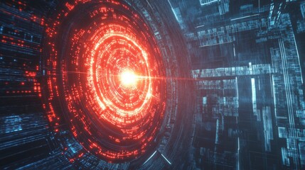 Obraz premium AI-enhanced Cyber Intelligence Analyzing Encrypted Data