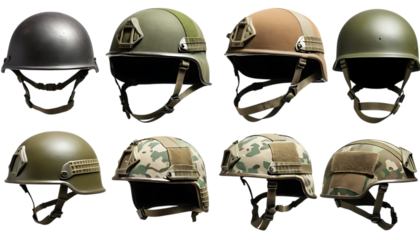 Collection of Military Helmet From Various Angles png 