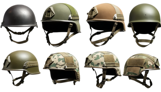 Collection of Military Helmet From Various Angles png 