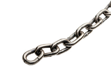 Obraz premium Metal chain placed on white or transparent background with clipping path