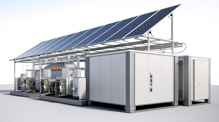 A photo of a renewable energy microgrid