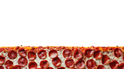 Delicious Italian pizza border on transparent