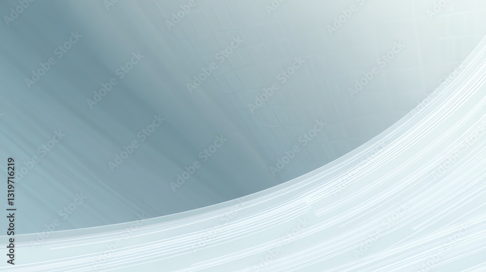 Poster abstract soft blue curve background with lines and light