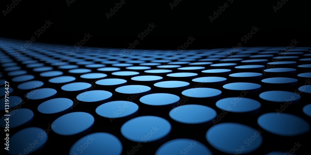 Leinwandbilder blue background with a pattern of blue circles. the circles are small and close together. the image 