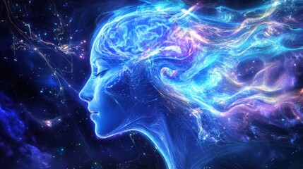 AI-enhanced Futuristic Digital Consciousness Forming