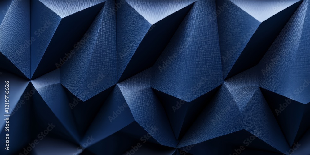 Aufkleber blue background with a pattern of triangles. the triangles are of different sizes and are arranged i