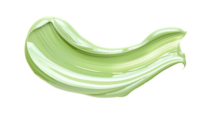 Creamy mint green balm or mask for all skin types or hair even hand and foot isolated on transparent background