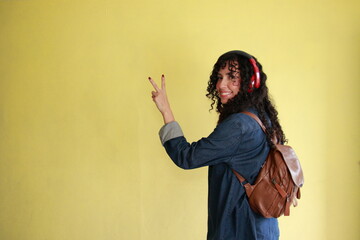 Photo of a Latina woman traveling