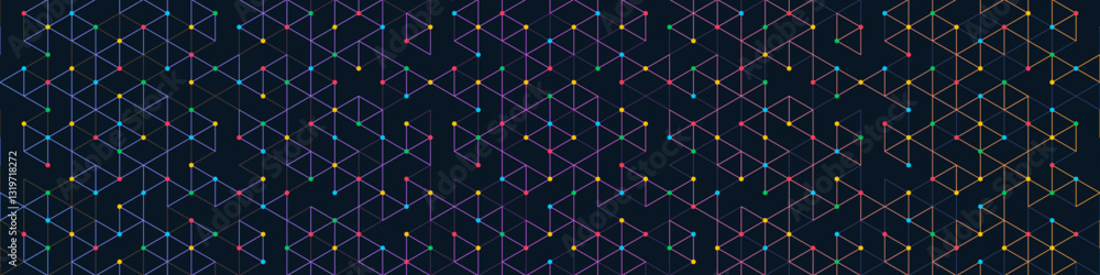 Poster Abstract vector background with a seamless geometric pattern of simple triangle shapes. Stylish vector texture