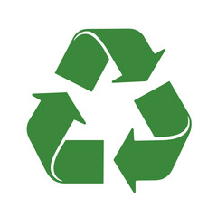Fototapeta premium Recycling symbol clean design illustrating sustainability concept