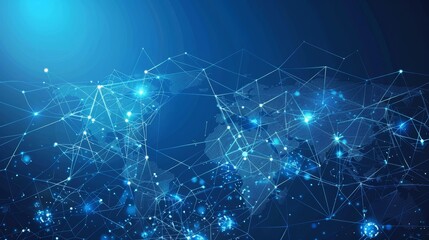 Sleek digital world map featuring glowing network connections and modern global communication