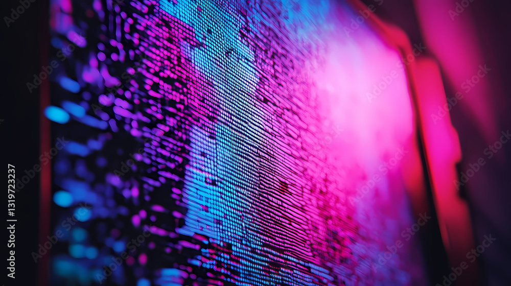 Canvas Prints a black background provides contrast to the vibrant texture and depth of field of a crt screen. vibr