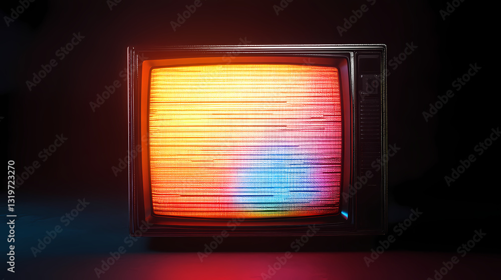 Canvas Prints a black background provides contrast to the vibrant texture and depth of field of a crt screen. vibr