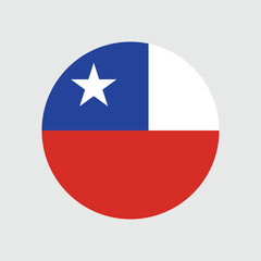 Naklejka premium Chile as round glossy icon