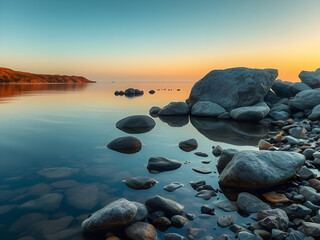sunset over the sea