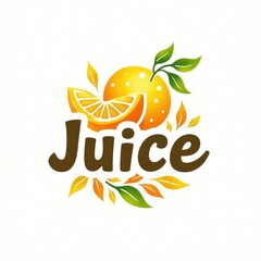 vector illustration of an orange fruit Vibrant Citrus Splash Logo with Bold Modern Text for a Refreshing Juice Brand