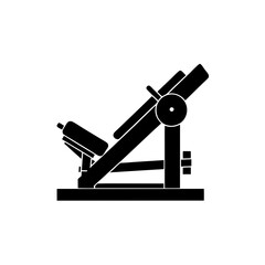 creative details hack squat machine icon vector Illustration