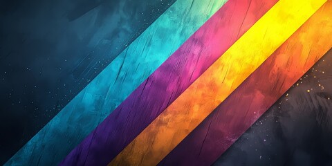 Colorful banner with a blue stripe and a yellow stripe. The banner is a bright and cheerful display