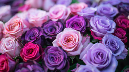 Beautiful Violet Roses: A Perfect Display of Complementary Colors