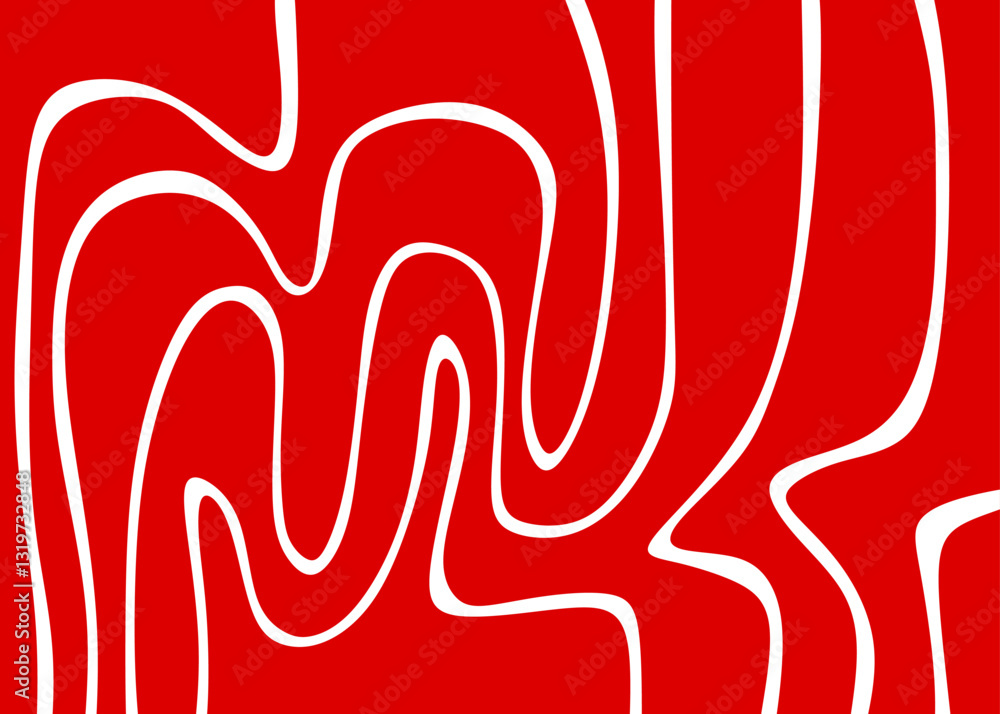 Poster abstract background with seamless wavy line pattern