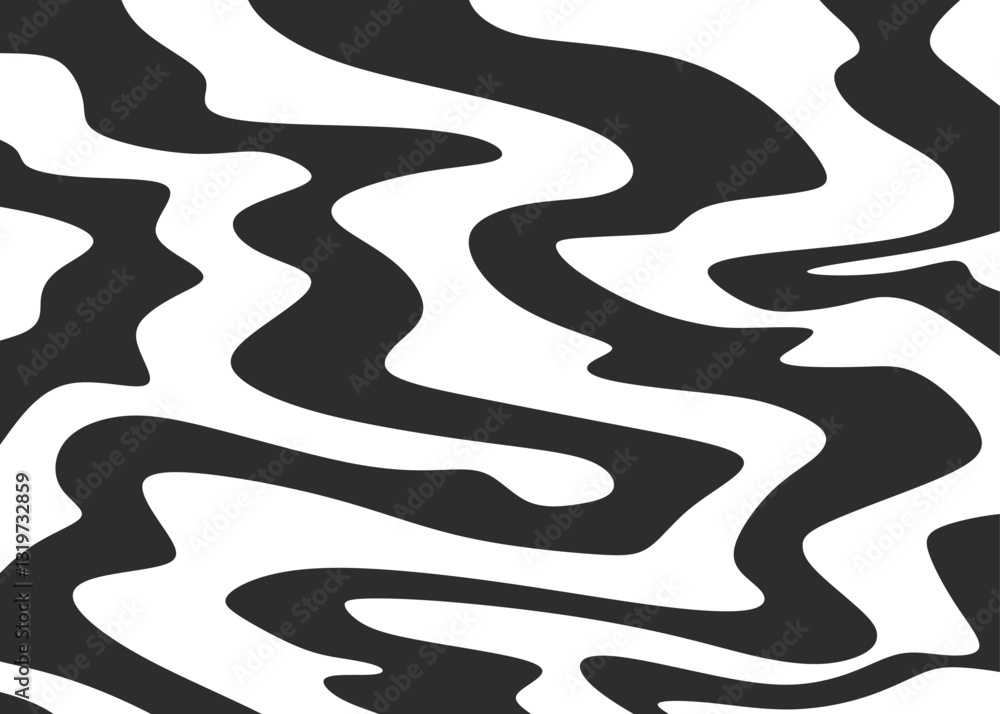 Poster abstract background with gradient wavy line pattern. simple oil painting pattern