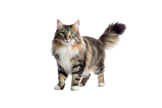 Norwegian Forest Cat PNG Image – HD and Isolated for Design Use