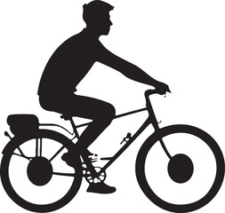Obraz premium Bicycle Silhouette Vector | Classic Bike Icon on White Background