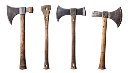  Collection of three old axes preserved