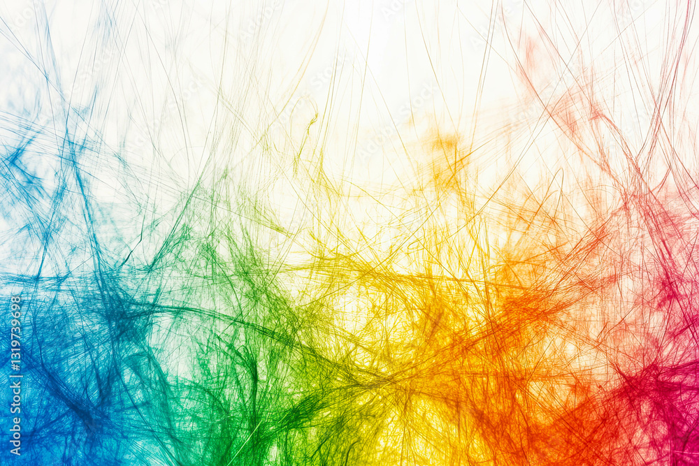 Poster understanding the significance of aura colors through vibrant energetic expressions