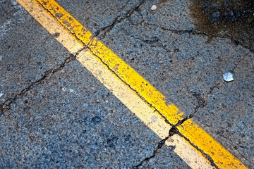 Detailed View of a Freshly Applied Parking Lot Striping Line Under Natural Light Conditions