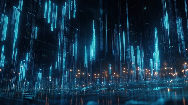 Stockmarket online trading chart candlestick on crypto currency platform. Stock exchange financial market price candles graph data pattern analysis concept. Computer screen closeup background