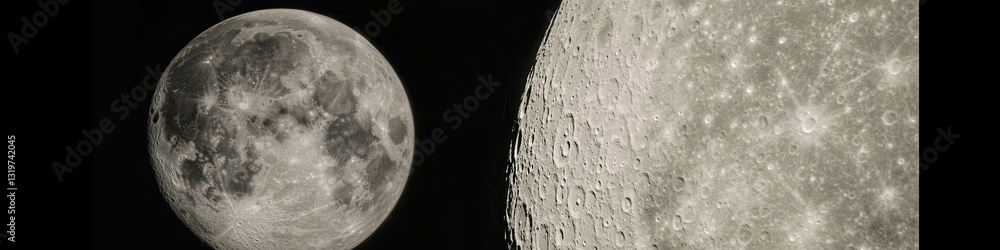 Poster Discovering Secrets of the Hidden Side of the Moon Illuminated by Celestial Wonders