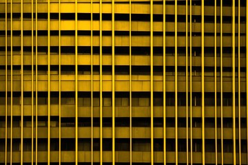 Reflections of modern architecture bathed in golden sunlight creating a vibrant urban design