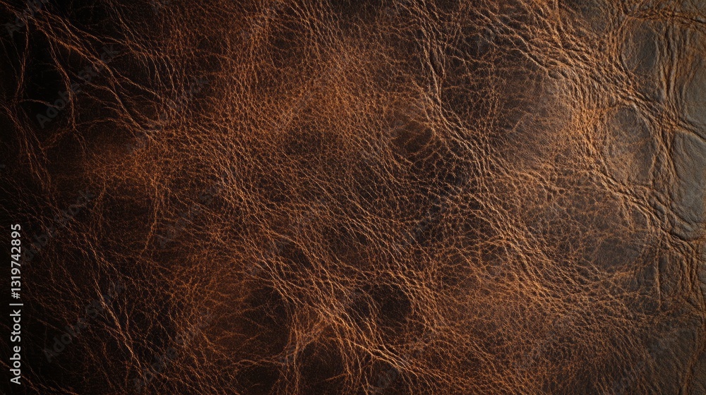 Poster this stunning piece of leather showcases deep brown tones with intricate textures and unique pattern