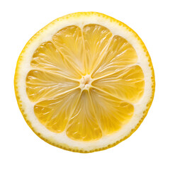 Zesty Citrus Slice: A vibrant, cross-section of a ripe lemon, showcasing the intricate, juicy segments and bright yellow color, evoking a sense of freshness and tang.