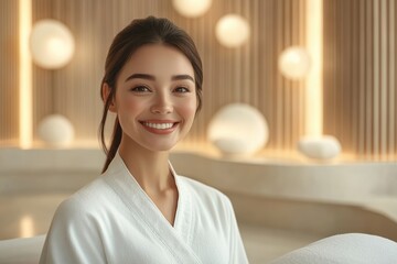 Creating joyful graphic layouts for advertising in a serene spa environment