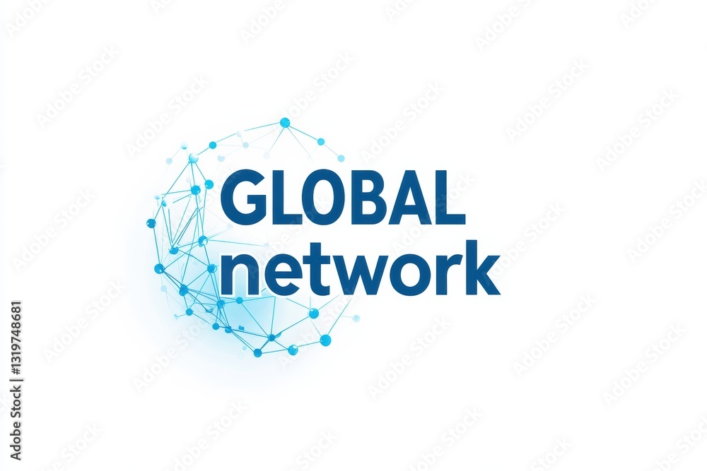 Poster creative graphic layout showcasing a global network concept in vector design