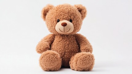 Obraz premium Toy Teddy Bear on White Background 