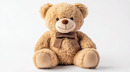 Obraz premium Toy Teddy Bear on White Background 