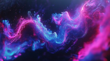 Abstract illustration with colorful swirling nebulous gaseous substances creating an effect