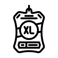 vintage clothing tag thrift driven fashion line icon vector illustration