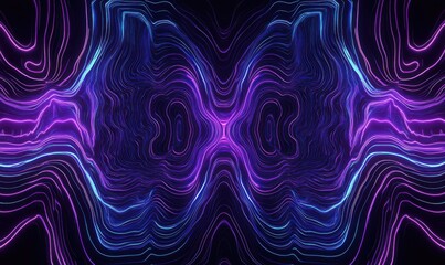 Dynamic glowing purple and blue digital lines forming intricate circuit-like patterns symbolizing futuristic innovation .