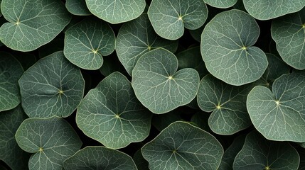 Fototapeta premium Green leaves, close-up texture, garden background, nature design