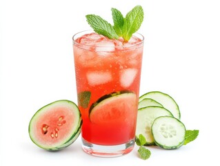 Refreshing watermelon mint cooler for summer enjoyment